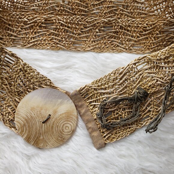 Vintage Susan Riedweg Braided Woven Wide Belt 90\'s 80\'s Boho Art-to-Wear Artisan main image 10